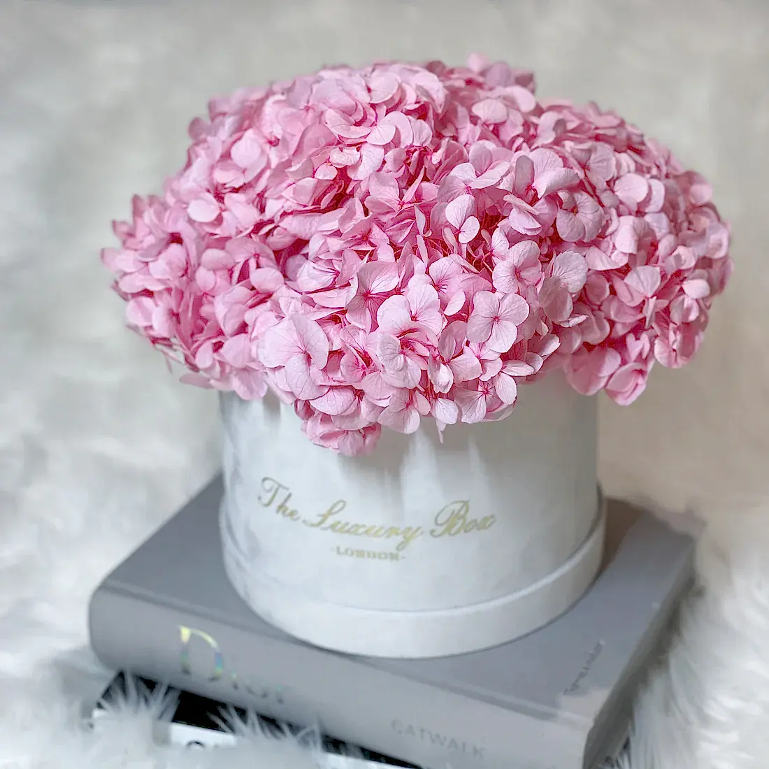 Pink Hydrangea Bouquet preserved for flower delivery