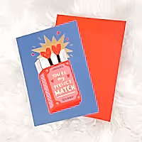 "You're my perfect match" Valentine's Day Card