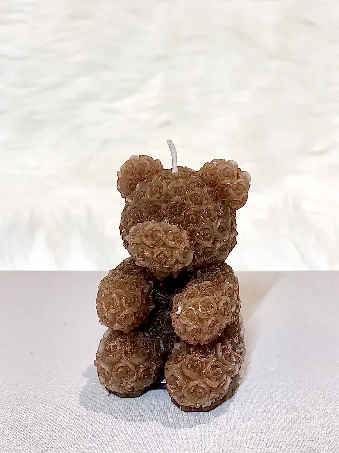 rose bear handmade candle gift delivered in uk