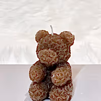rose bear handmade candle gift delivered in uk