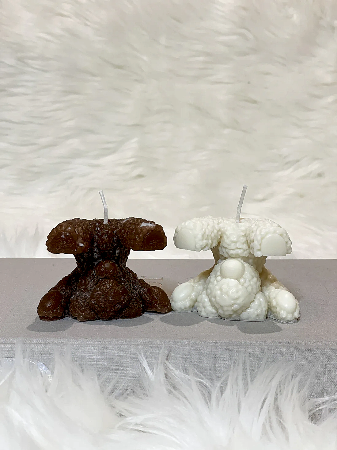 teddy bear handmade candle gift delivered in uk