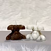 teddy bear handmade candle gift delivered in uk