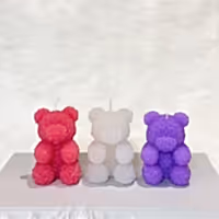 rose bear handmade candle gift delivered in uk
