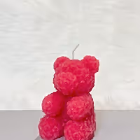 rose bear handmade candle gift delivered in uk