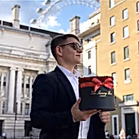 red and black rose box valentine's gift for him