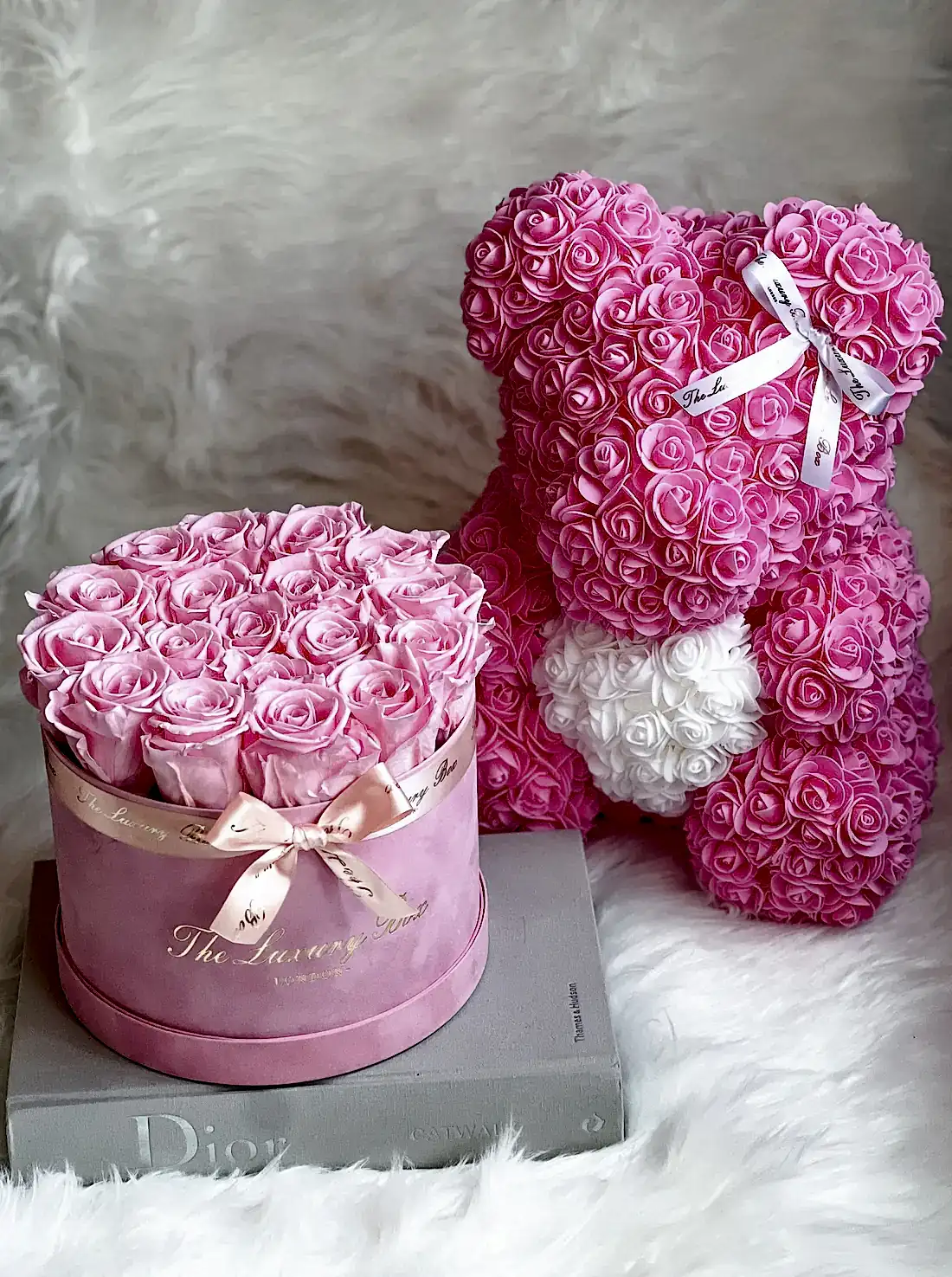 valentine's day gift set rose bear and eternity rose box that last for years
