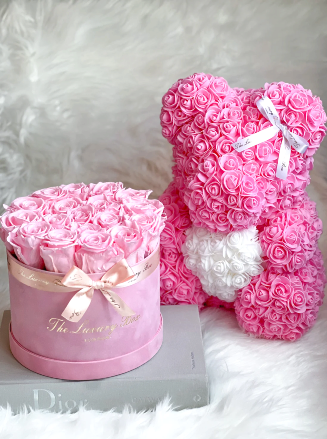 valentine's day gift set rose bear and eternity rose box that last for years