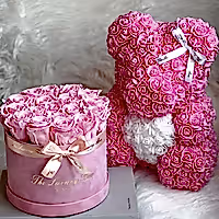 valentine's day gift set rose bear and eternity rose box that last for years