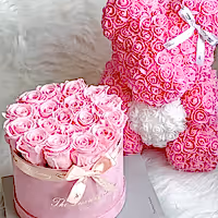 valentine's day gift set rose bear and eternity rose box that last for years