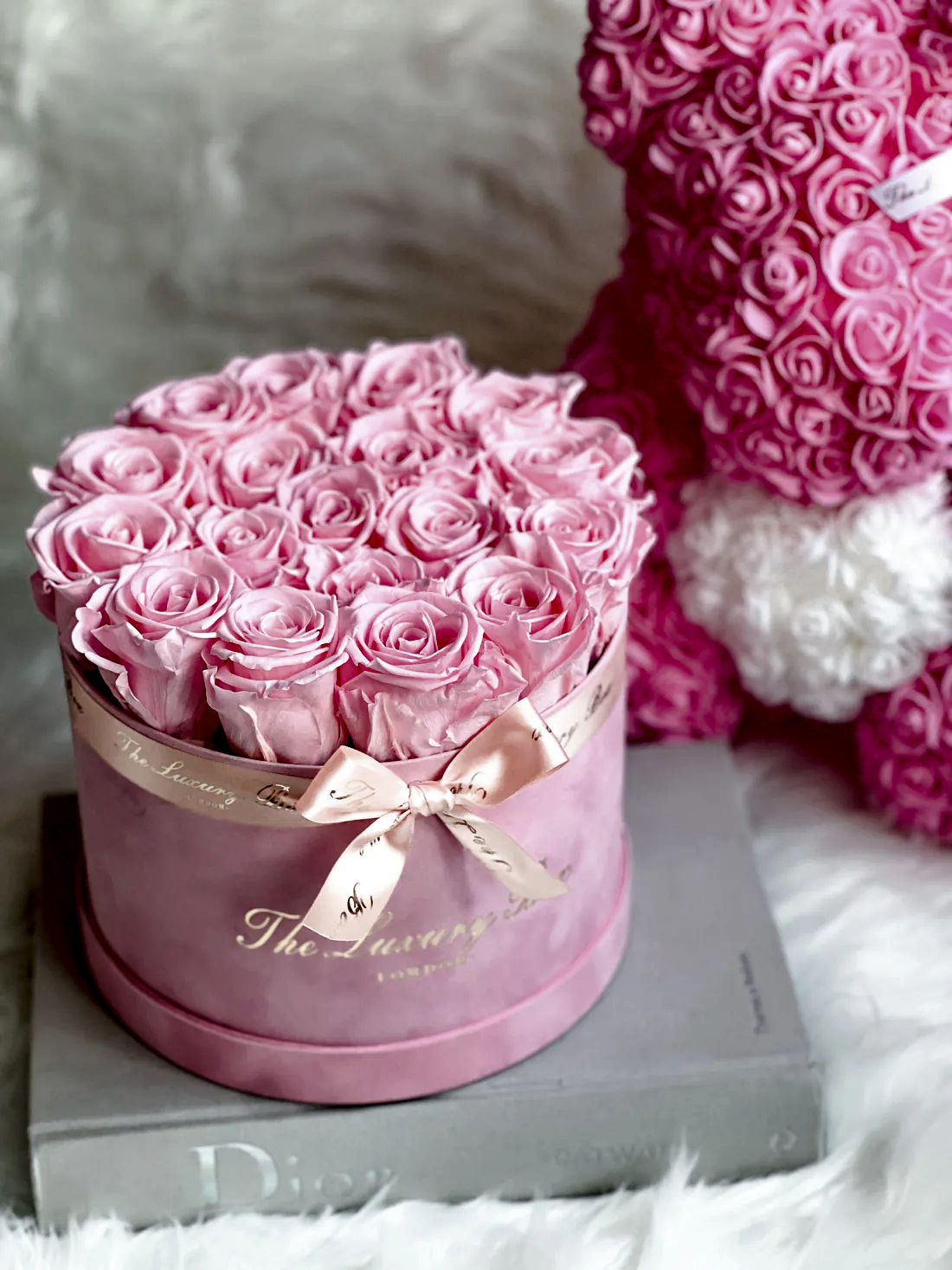 valentine's day gift set rose bear and eternity rose box that last for years