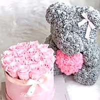 valentine's day gift set rose bear and eternity rose box that last for years
