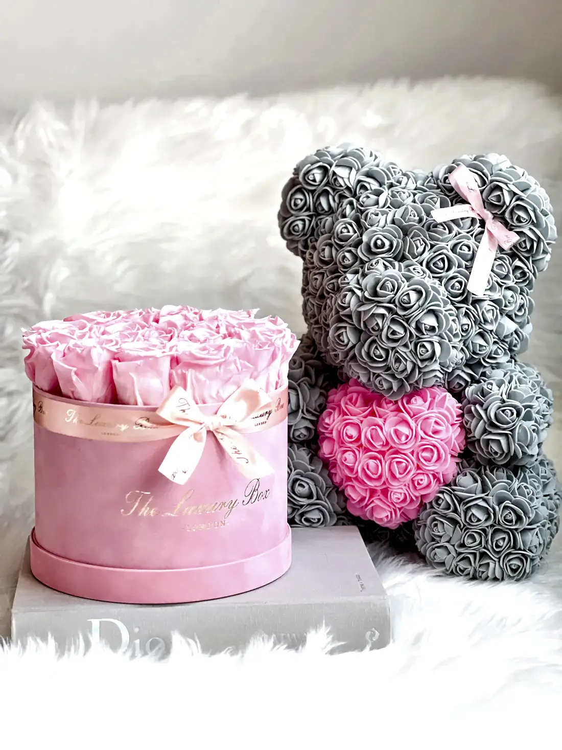 valentine's day gift set rose bear and eternity rose box that last for years