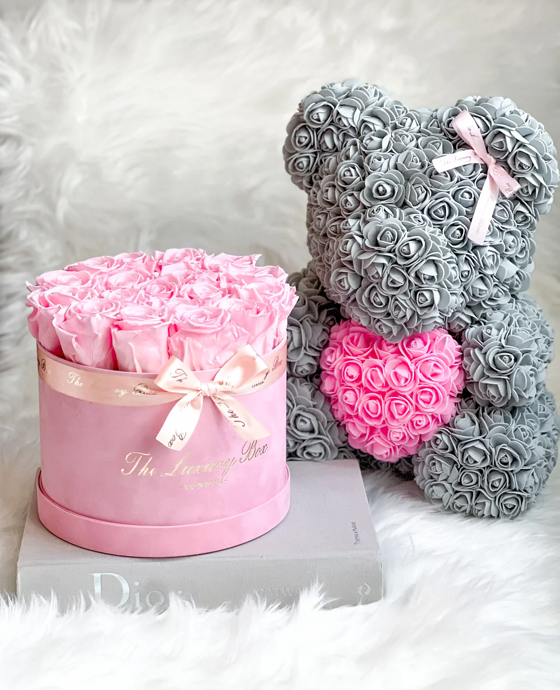 valentine's day gift set rose bear and eternity rose box that last for years