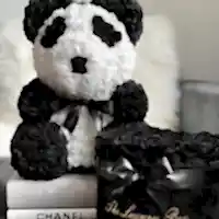 Panda Rose bear and infinity roses box set luxury gift for birthdays, wedding anniversary, new baby gift and special occasions