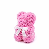 Small Pink Rose Bear